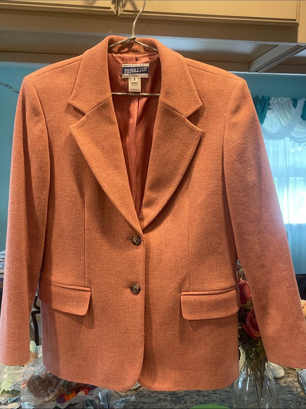 Vintage Pendleton Women's Salmon Wool Blazer Jacket
